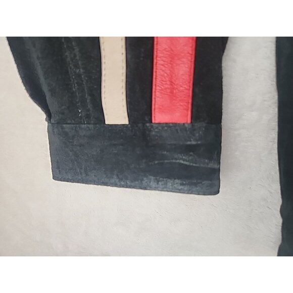 Snap On Tools 2008 Limited Edition Suede Leather Jacket Mens Black Zip XL - Picture 14 of 16